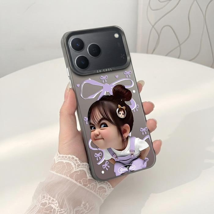 Softcase IMD Hologram Hitam untuk Tecno Spark 50 & 40 Silicone Cewe Cute Premium Matte Casing Cover Hybrid Plate SHT-09 - 1 - foto 4