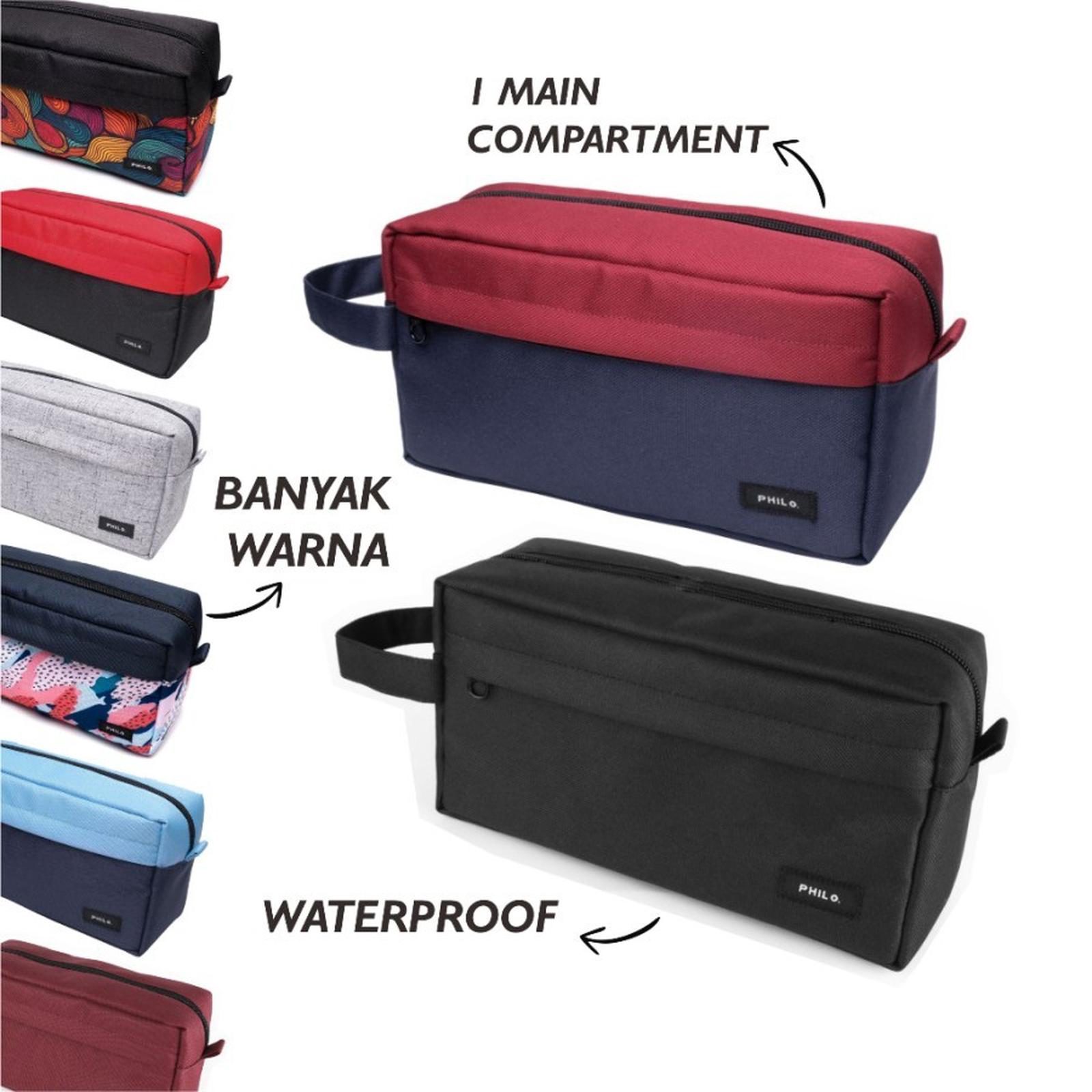 Pouch travel bag hand bag clutch dopp kit tas tangan 1 main compartment