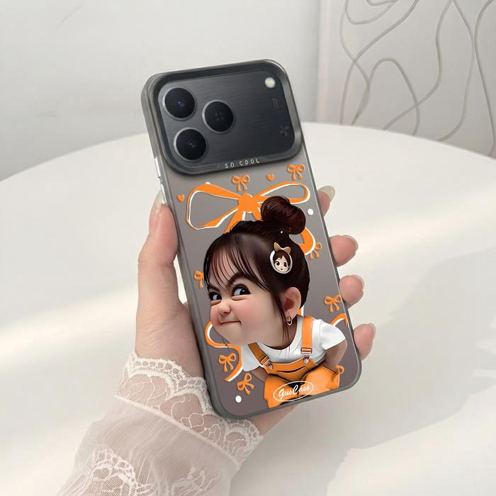 Softcase IMD Hologram Hitam untuk Tecno Spark 50 & 40 Silicone Cewe Cute Premium Matte Casing Cover Hybrid Plate SHT-09 - 1 - foto 2