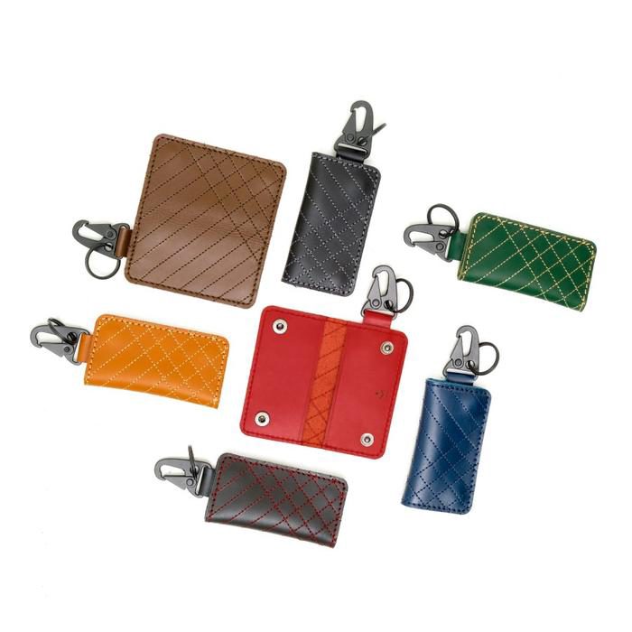 Dompet STNK mobil motor kulit asli gantungan kunci carabiner - VELIKA