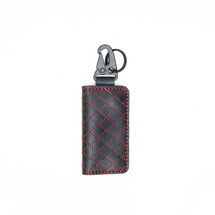 Dompet STNK mobil motor kulit asli - gantungan kunci carabiner - DIXIE