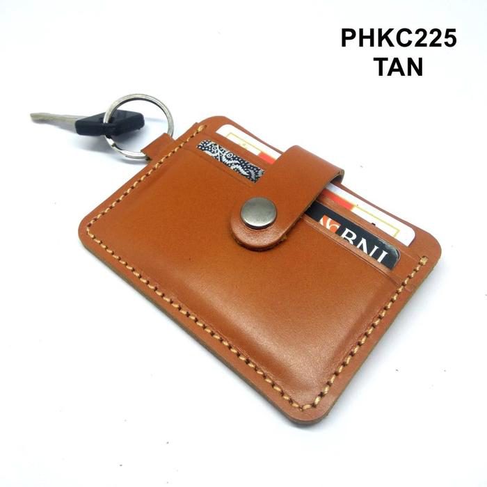 Dompet kartu STNK mobil motor gantungan kunci slim kulit asli - foto 3