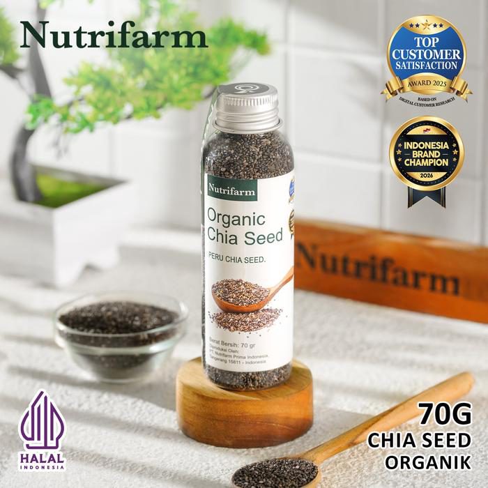 NUTRIFARM CHIA SEED NATURAL ORGANIK 70GR 200GR 300GR - foto 3