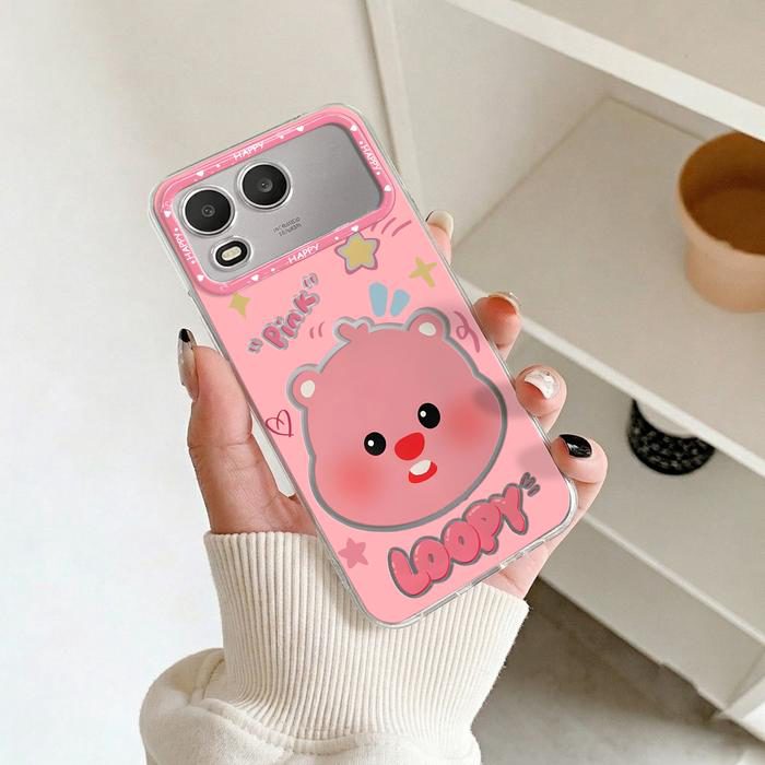 Casing Bening untuk Itel A200 Softcase Loopy Pink Silikon Transparan Anti Shock Protection Bumper Cover Hp SCI-26 - foto 3