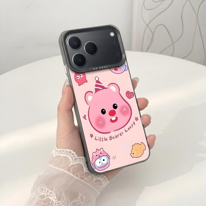 Softcase IMD Hologram Hitam untuk Tecno Spark 50 & 40 Silicone Loopy Pink Premium Matte Casing Cover Hybrid Plate SHT-17 - 1 - foto 4