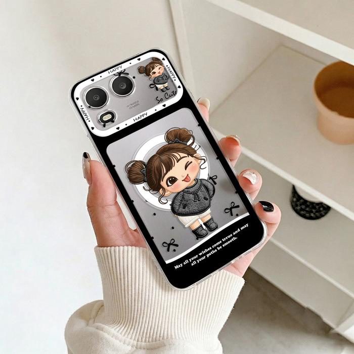 Casing Bening untuk Itel A200 Softcase Gadis Kecil Warna Silikon Transparan Anti Shock Protection Bumper Cover Hp SCI-14 - foto 2