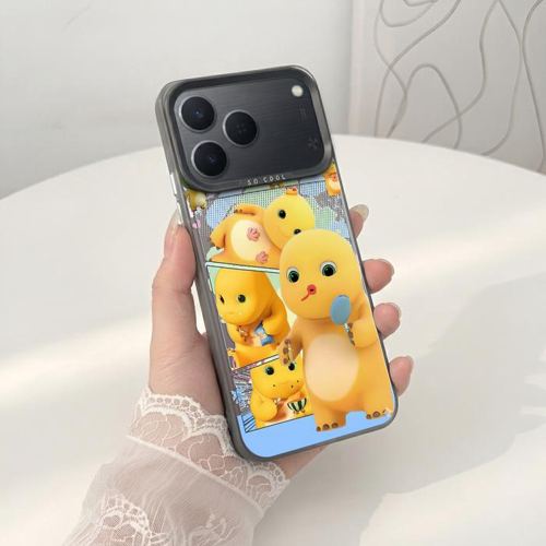 Softcase IMD Hologram Hitam untuk Tecno Spark 50 & 40 Silicone Dino Kuning Premium Matte Casing Cover Hybrid Plate SHT-18 - 1