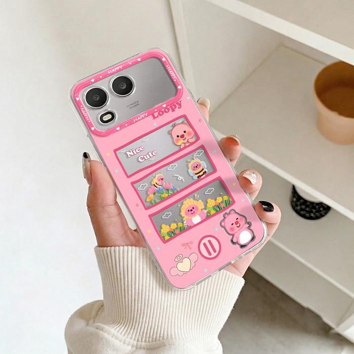 Casing Bening untuk Itel A200 Softcase Loopy Pink Silikon Transparan Anti Shock Protection Bumper Cover Hp SCI-26 - foto 2