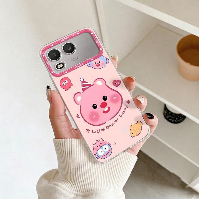 Casing Bening untuk Itel A200 Softcase Loopy Pink Silikon Transparan Anti Shock Protection Bumper Cover Hp SCI-26 - foto 4
