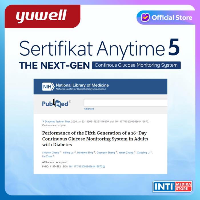 YUWELL - Anytime 5 NEXT-GEN CGM Alat Cek Gula Darah Kontinu 24 Jam 16 Hari | Advanced Continuous Glucose Monitoring System | Manajemen Diabetes dengan Fitur Lanjutan AT5 Yuwell - foto 5