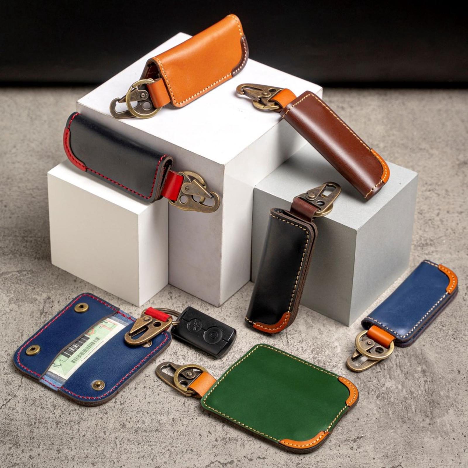Gantungan kunci mobil motor carabiner dompet STNK kulit slim polet - foto 2