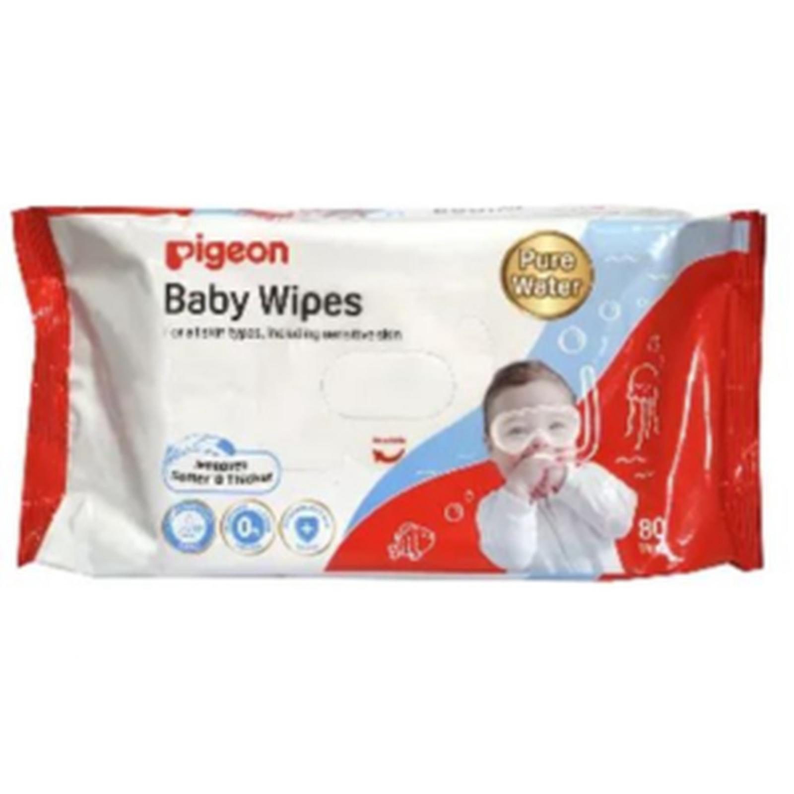 PIGEON BABY WIPES PURE WATER 80 SHEETS