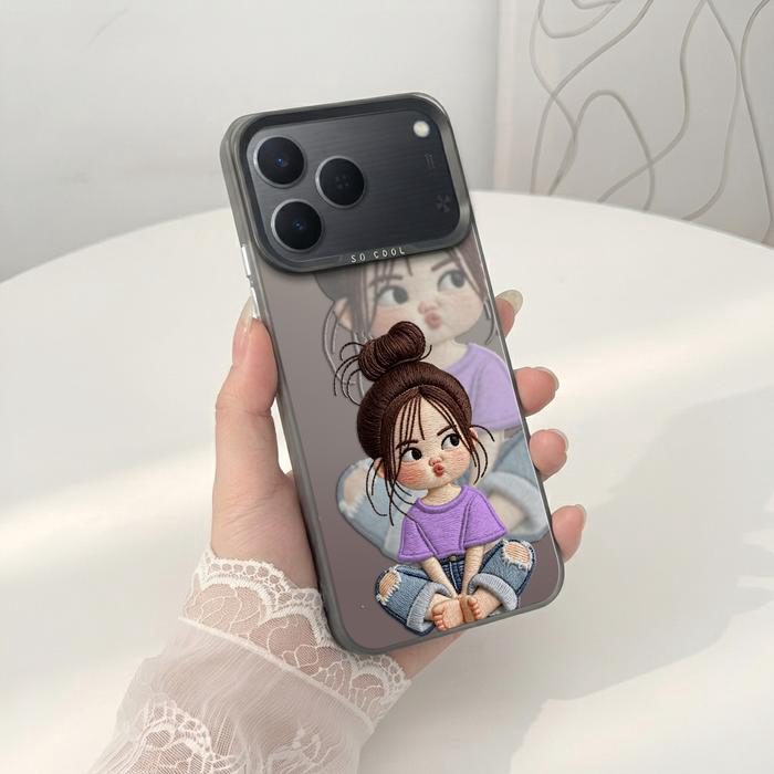 Softcase IMD Hologram Hitam untuk Tecno Spark 50 & 40 Silicone Cute Girls Premium Matte Casing Cover Hybrid Plate SHT-10 - 1 - foto 3
