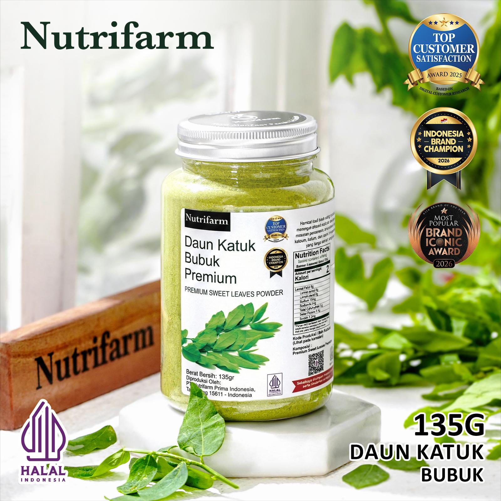 NUTRIFARM DAUN KATUK BUBUK 135GRAM -Spices powder