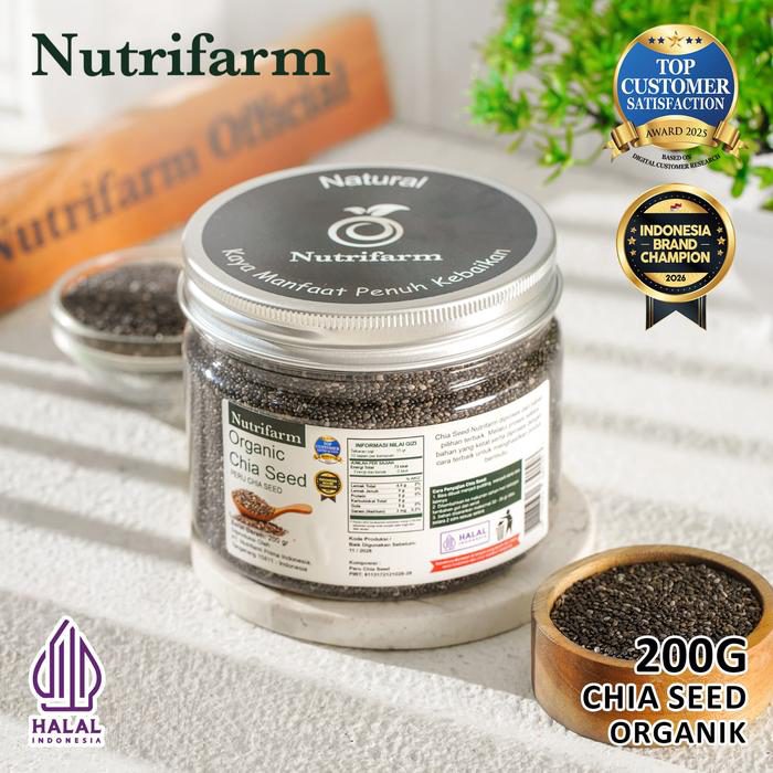 NUTRIFARM CHIA SEED NATURAL ORGANIK 70GR 200GR 300GR - foto 4