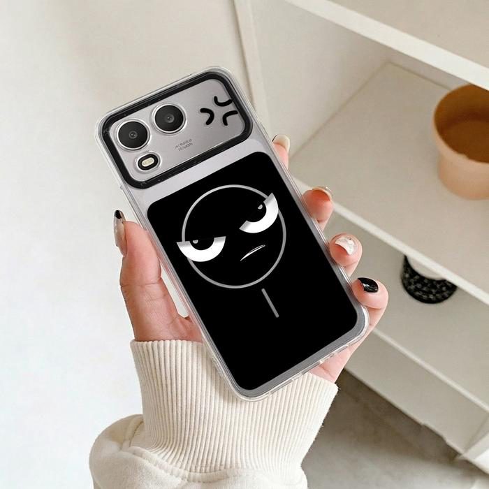 Casing Bening untuk Itel A200 Softcase Emot Marah Warna Silikon Transparan Anti Shock Protection Bumper Cover Hp SCI-25 - foto 2