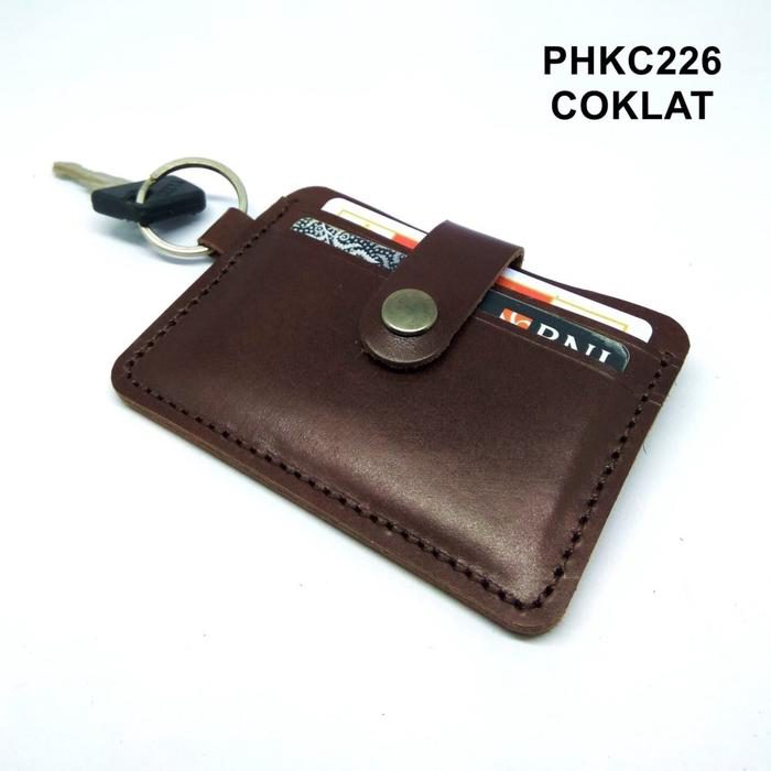 Dompet kartu STNK mobil motor gantungan kunci slim kulit asli - foto 4