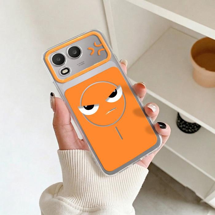 Casing Bening untuk Itel A200 Softcase Emot Marah Warna Silikon Transparan Anti Shock Protection Bumper Cover Hp SCI-25