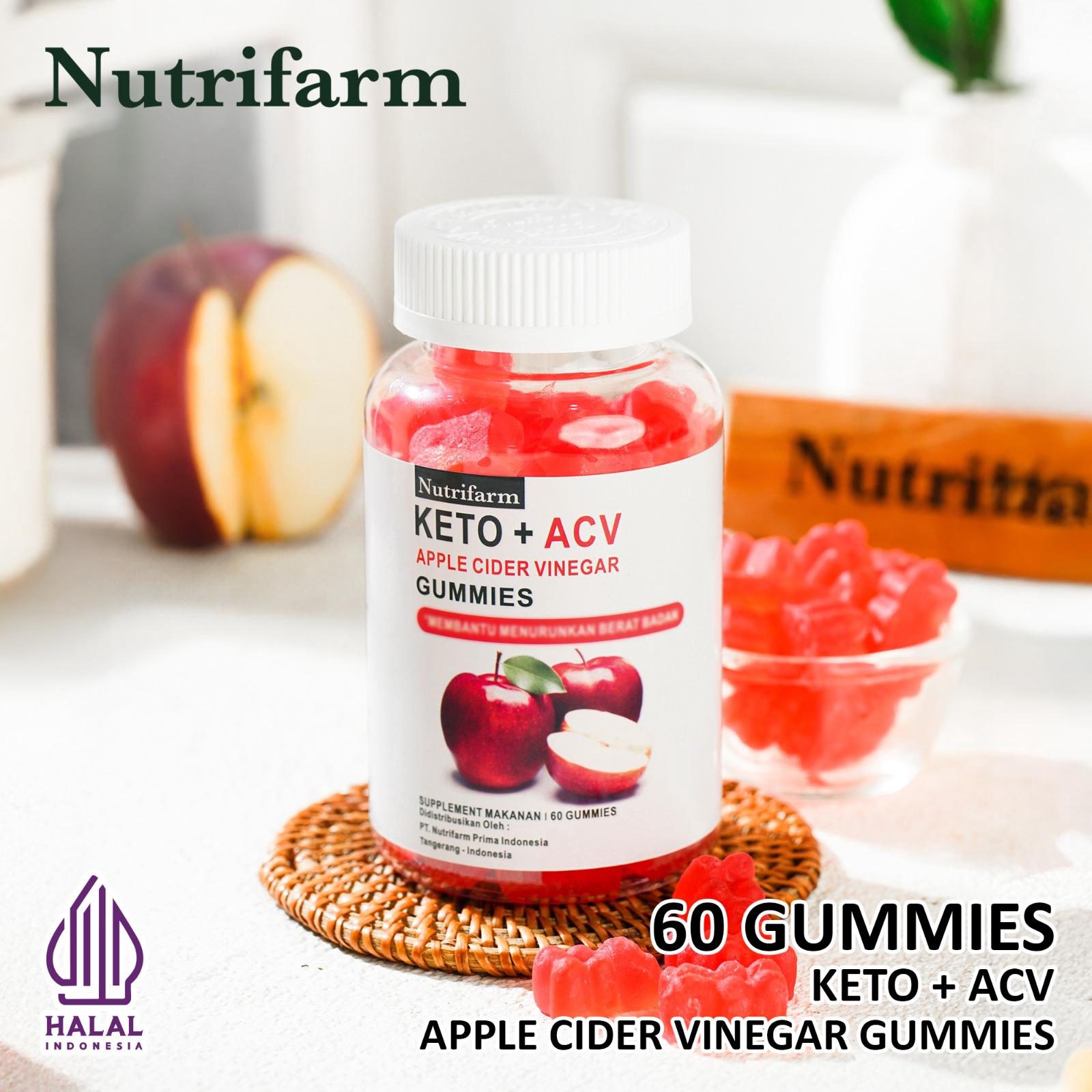 Nutrifarm KETO + ACV Apple Cider Vinegar Gummy 60gr