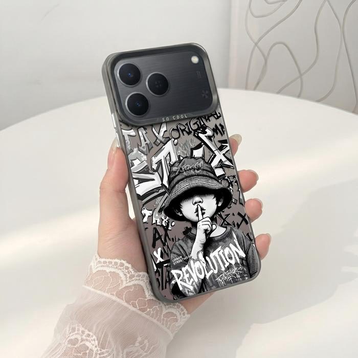 Softcase IMD Hologram Hitam untuk Tecno Spark 50 & 40 Silicone Premium Matte Casing Cover Hybrid Plate SHT-02 - foto 2