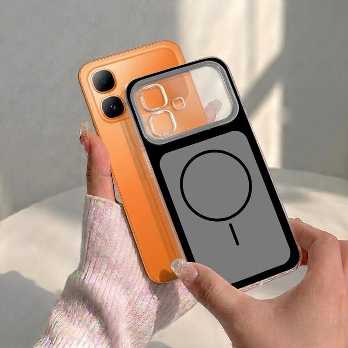 Case Bening untuk Infinix Smart 20 Terbaru Softcase MagSafe Warna Casing Handphone Transparan Cover Silikon Anti Kuning TPU Premium SBI-32