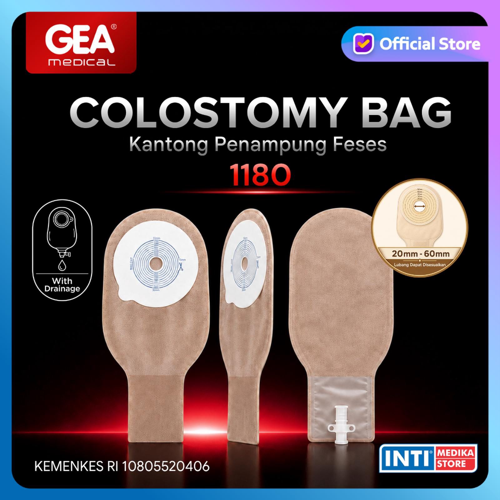 GEA - Colostomy Bag with Drainage 1180 | Kantong Kolostomi Dewasa