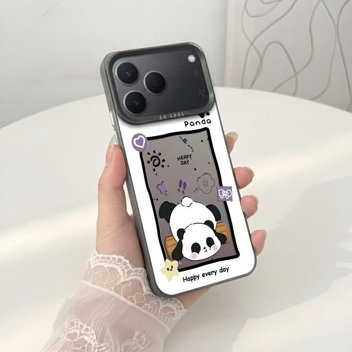 Softcase IMD Hologram Hitam untuk Tecno Spark 50 & 40 Silicone Panda Premium Matte Casing Cover Hybrid Plate SHT-07 - 1, - foto 4