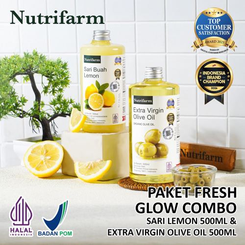 Paket Fresh Glow Combo Sari Lemon 500ml dan Olive Oil 500ml