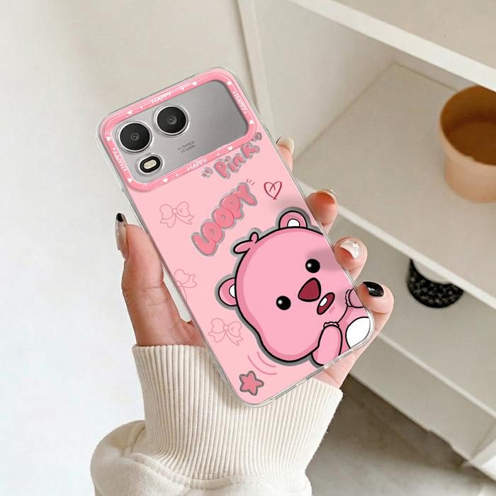Casing Bening untuk Itel A200 Softcase Loopy Pink Silikon Transparan Anti Shock Protection Bumper Cover Hp SCI-26