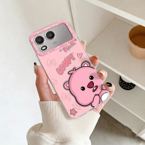 Casing Bening untuk Itel A200 Softcase Loopy Pink Silikon Transparan Anti Shock Protection Bumper Cover Hp SCI-26