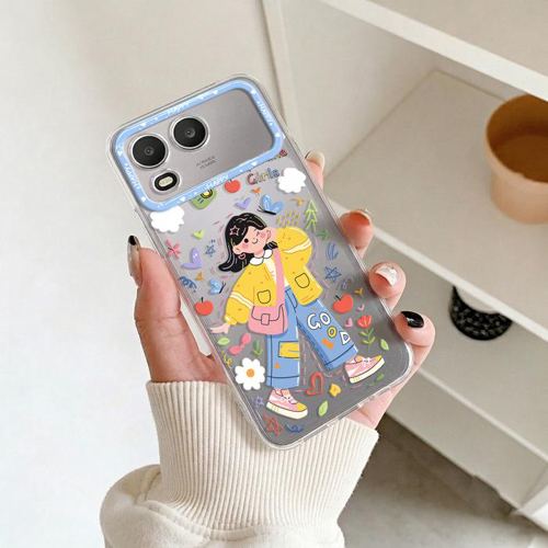 Casing Bening untuk Itel A200 Softcase Cute Girls Silikon Transparan Anti Shock Protection Bumper Cover Hp SCI-15