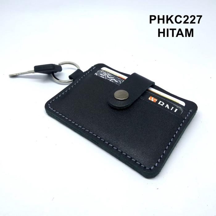 Dompet kartu STNK mobil motor gantungan kunci slim kulit asli - foto 2