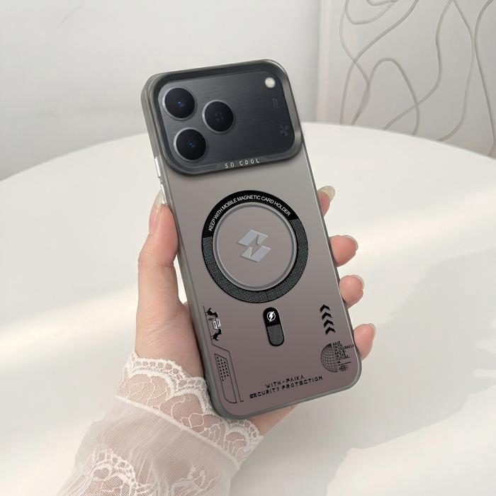 Softcase IMD Hologram Hitam untuk Tecno Spark 50 & 40 Silicone Case MagSafe Premium Matte Casing Cover Hybrid Plate SHT-24 - 1 - foto 2