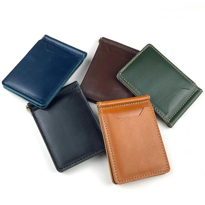 Dompet pria kulit asli penjepit uang - Bifold money clip wallet