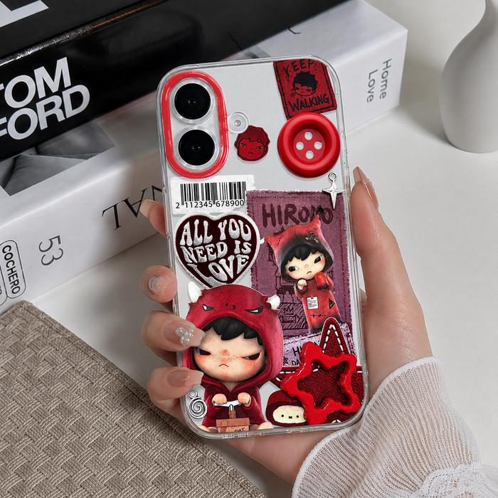 Softcase Bening Hirono Untuk Redmi A7 Pro 14c 15 5G 15C 13X A5 A3 12 13c 12c / Note 15 4G/5G 15 Pro Plus 14 4G/5G Anti Kuning & Lentur Premium Casing Transparan Silikon Cover Handphone SCB-07 - 1 - foto 3