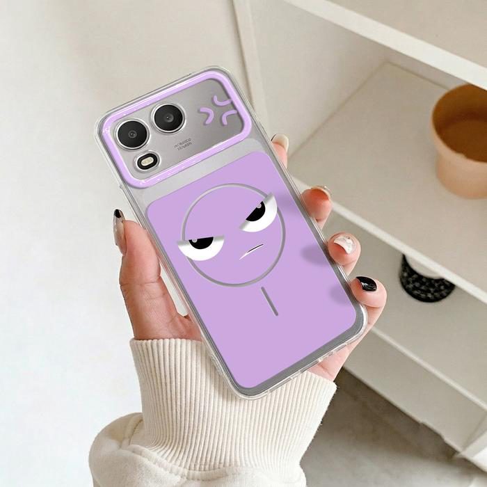 Casing Bening untuk Itel A200 Softcase Emot Marah Warna Silikon Transparan Anti Shock Protection Bumper Cover Hp SCI-25 - foto 4