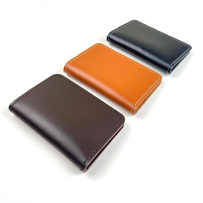 Dompet kartu lipat kulit asli unik simpel slim - minimalis wallet - foto 2