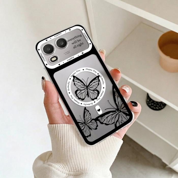 Casing Bening untuk Itel A200 Softcase Butterfly Silikon Transparan Anti Shock Protection Bumper Cover Hp SCI-28 - foto 2