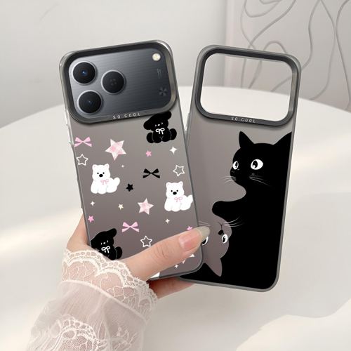 Softcase IMD Hologram Hitam untuk Tecno Spark 50 & 40 Silicone Premium Matte Casing Cover Hybrid Plate SHT-08 - 1