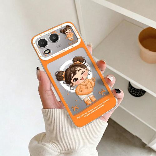 Casing Bening untuk Itel A200 Softcase Gadis Kecil Warna Silikon Transparan Anti Shock Protection Bumper Cover Hp SCI-14