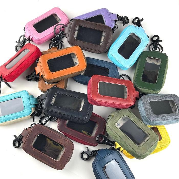Dompet remote keyless motor mobil gantungan kunci sarung remot kulit - foto 2