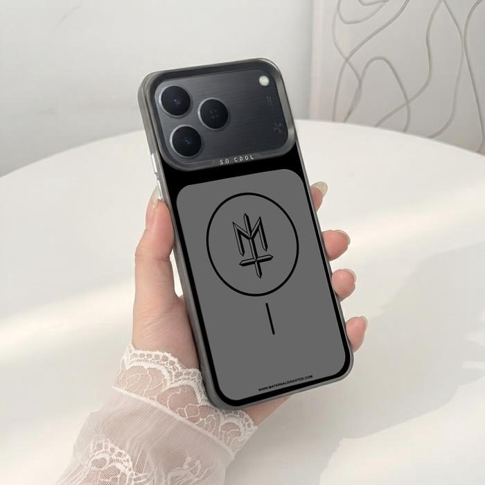 Softcase IMD Hologram Hitam untuk Tecno Spark 50 & 40 Silicone MagSafe Premium Matte Casing Cover Hybrid Plate SHT-06 - 1 - foto 2