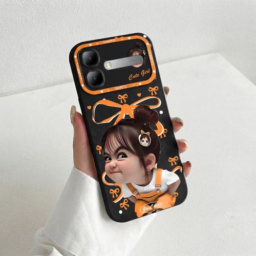 Softcase ProCamera Hitam untuk Infinix Smart 20 Cewe Cute Cover Premium Casing HP Anti Shock Full Protection Desain Elegan Perlindungan Maksimal SPI-08