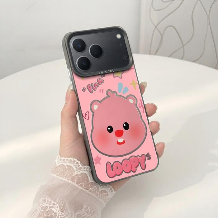 Softcase IMD Hologram Hitam untuk Tecno Spark 50 & 40 Silicone Loopy Pink Premium Matte Casing Cover Hybrid Plate SHT-17 - 1 - foto 3