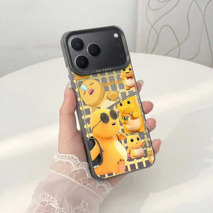 Softcase IMD Hologram Hitam untuk Tecno Spark 50 & 40 Silicone Dino Kuning Premium Matte Casing Cover Hybrid Plate SHT-18 - 1 - foto 2