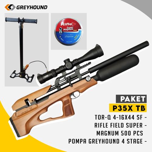 PAKET SENAPAN ANGIN GREYHOUND P35X-TB BOTOL CARBON