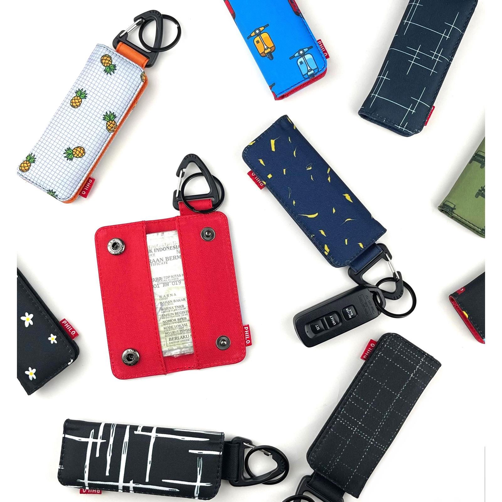 Gantungan kunci mobil dompet STNK motor keyless remote slim motif - foto 2