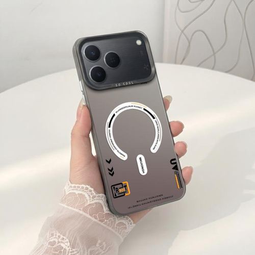 Softcase IMD Hologram Hitam untuk Tecno Spark 50 & 40 MagSafe Silicone Premium Matte Casing Cover Hybrid Plate SHT-04