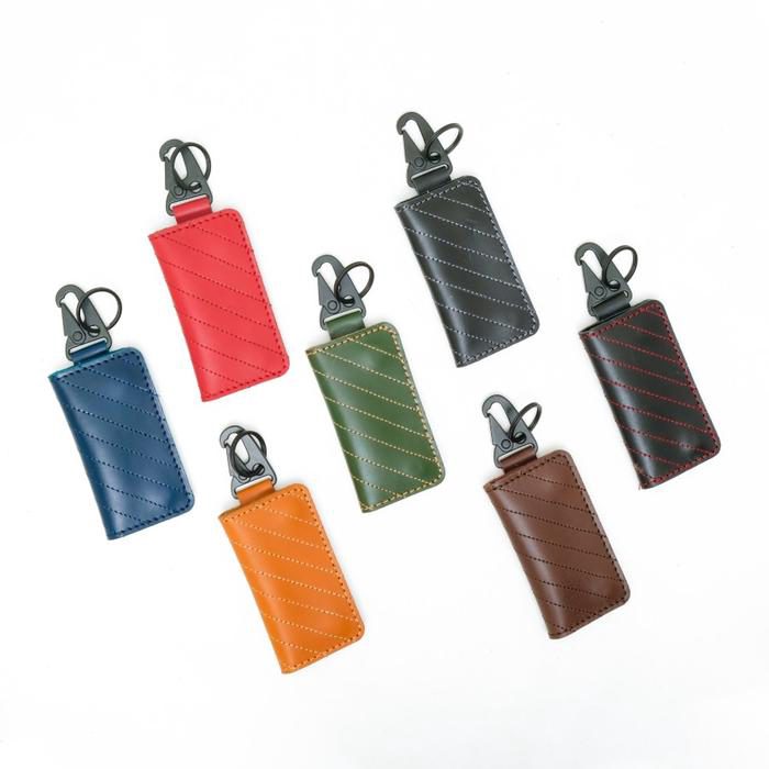 Dompet STNK mobil motor kulit asli - gantungan kunci carabiner - CHALE