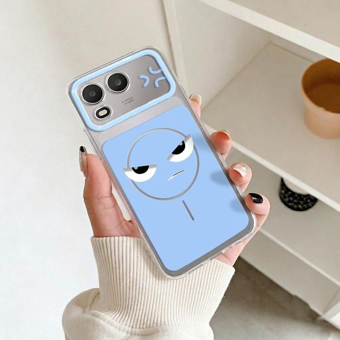 Casing Bening untuk Itel A200 Softcase Emot Marah Warna Silikon Transparan Anti Shock Protection Bumper Cover Hp SCI-25 - foto 3